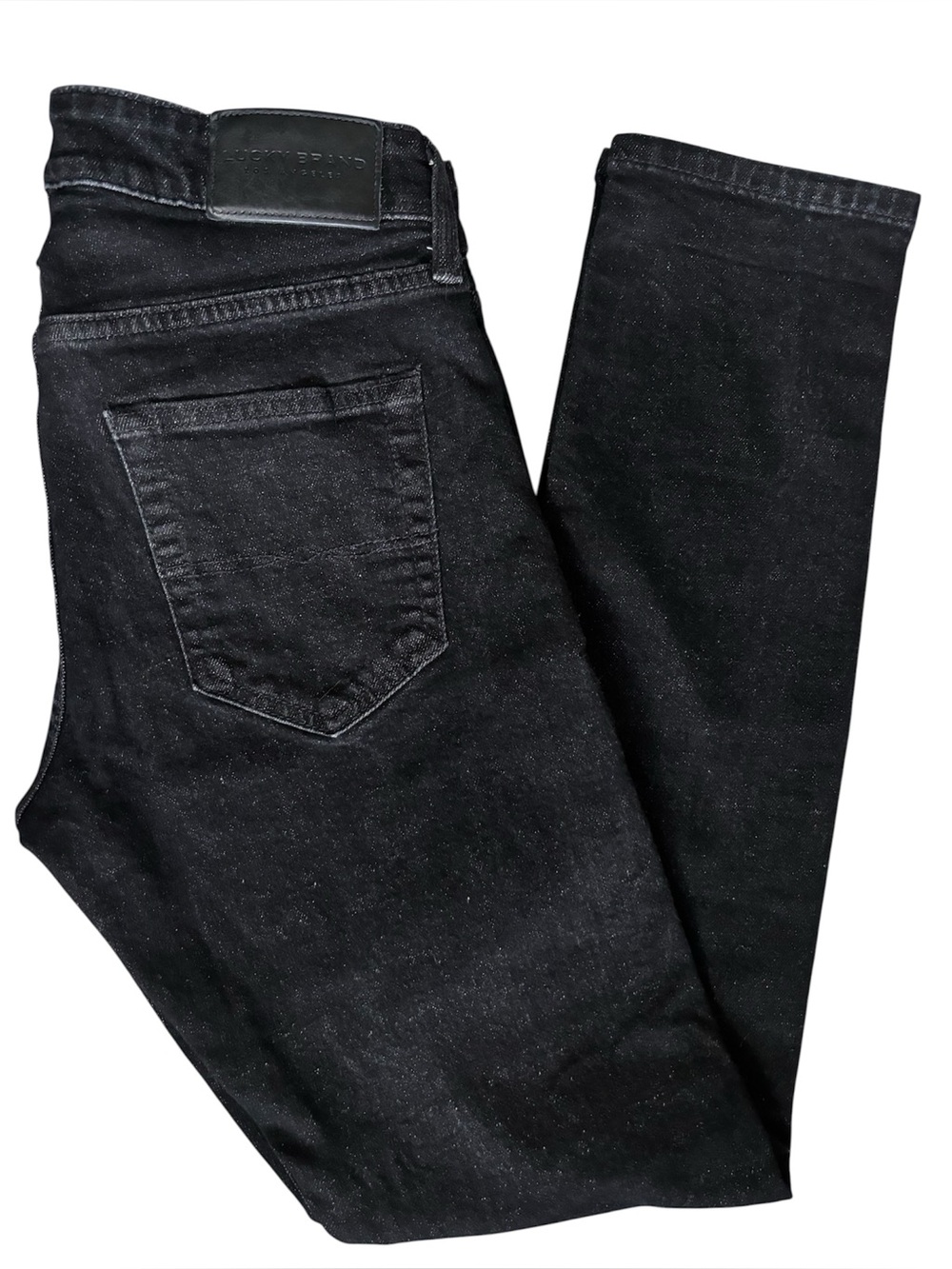 Lucky Brand 110 slim selvedge black jeans men’s